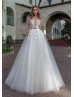 Sexy Beaded Ivory Lace Tulle Wedding Dress Sexy Beaded Ivory Lace Tulle Wedding Dress